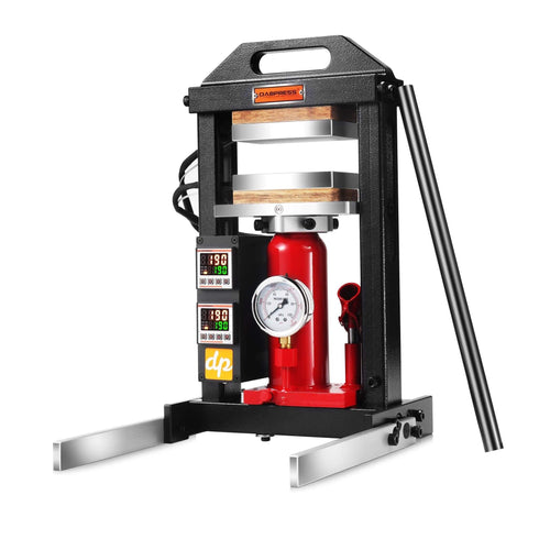 DABPRESS Amberiflow 6-Ton Rosin Press (with/without gauge) - Personal H-Frame 3x5" Dual Heat Machine for Resin Yields