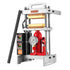 Dabpress Amberigo 4-ton rosin press displayed with standard accessories, ready for home or small-batch extraction use.