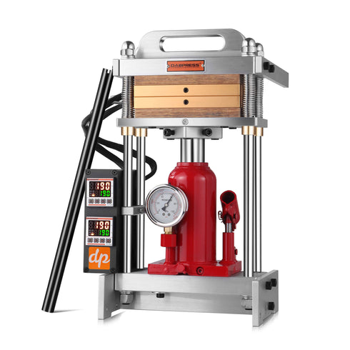 DABPRESS Truebar 10 Ton Flagship Rosin Press - Rigid Direct-Connect 4x7" Heat Plates Machine for Faint Amber Extracts