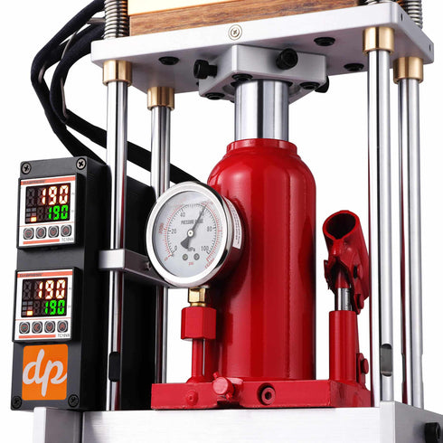 DABPRESS Truebar 10 Ton Flagship Rosin Press - Rigid Direct-Connect 4x7" Heat Plates Machine for Faint Amber Extracts