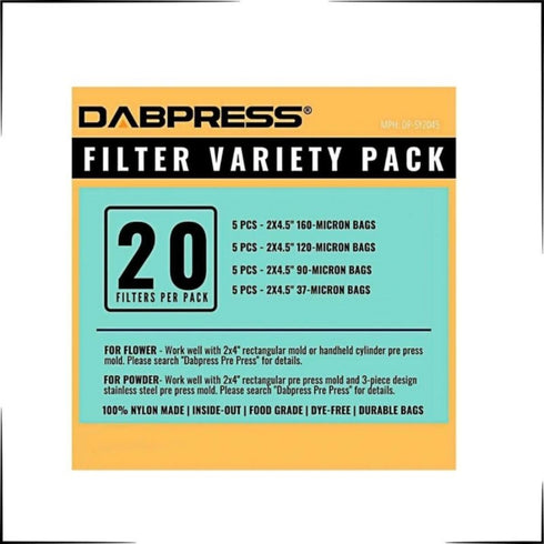 Dabpress bundle variety rosin press bags